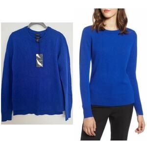 Halogen Crewneck Cashmere Sweater in Blue